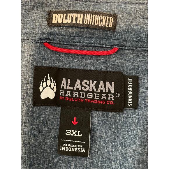 Alaskan Hardgear by Duluth Untucked Button Up Shirt Sz 3XL Standard Fit Workwear - Picture 2 of 10
